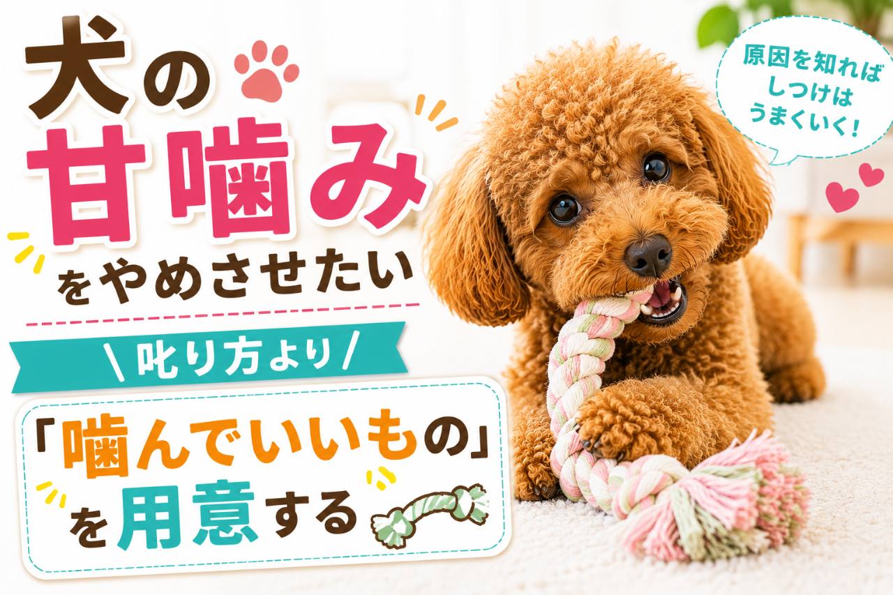 犬の甘噛みをやめさせたいときの見直し方