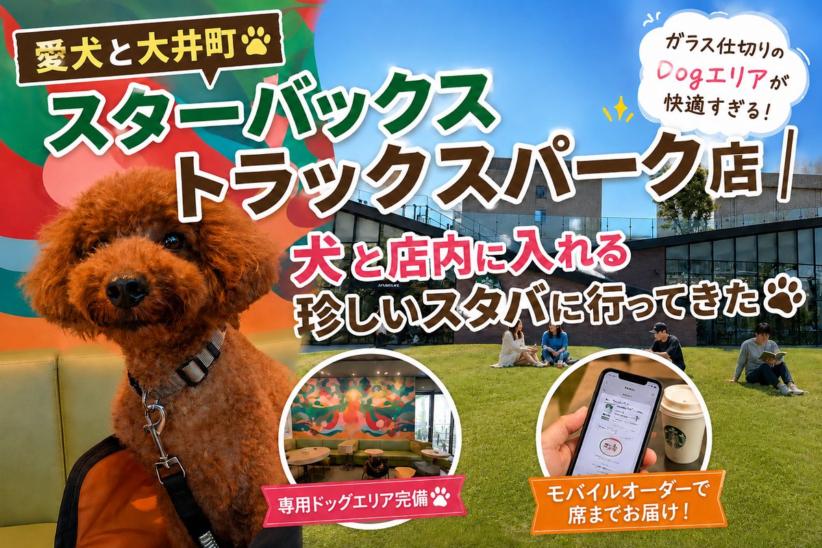 愛犬と大井町のスターバックス トラックスパーク店を紹介するサムネイル