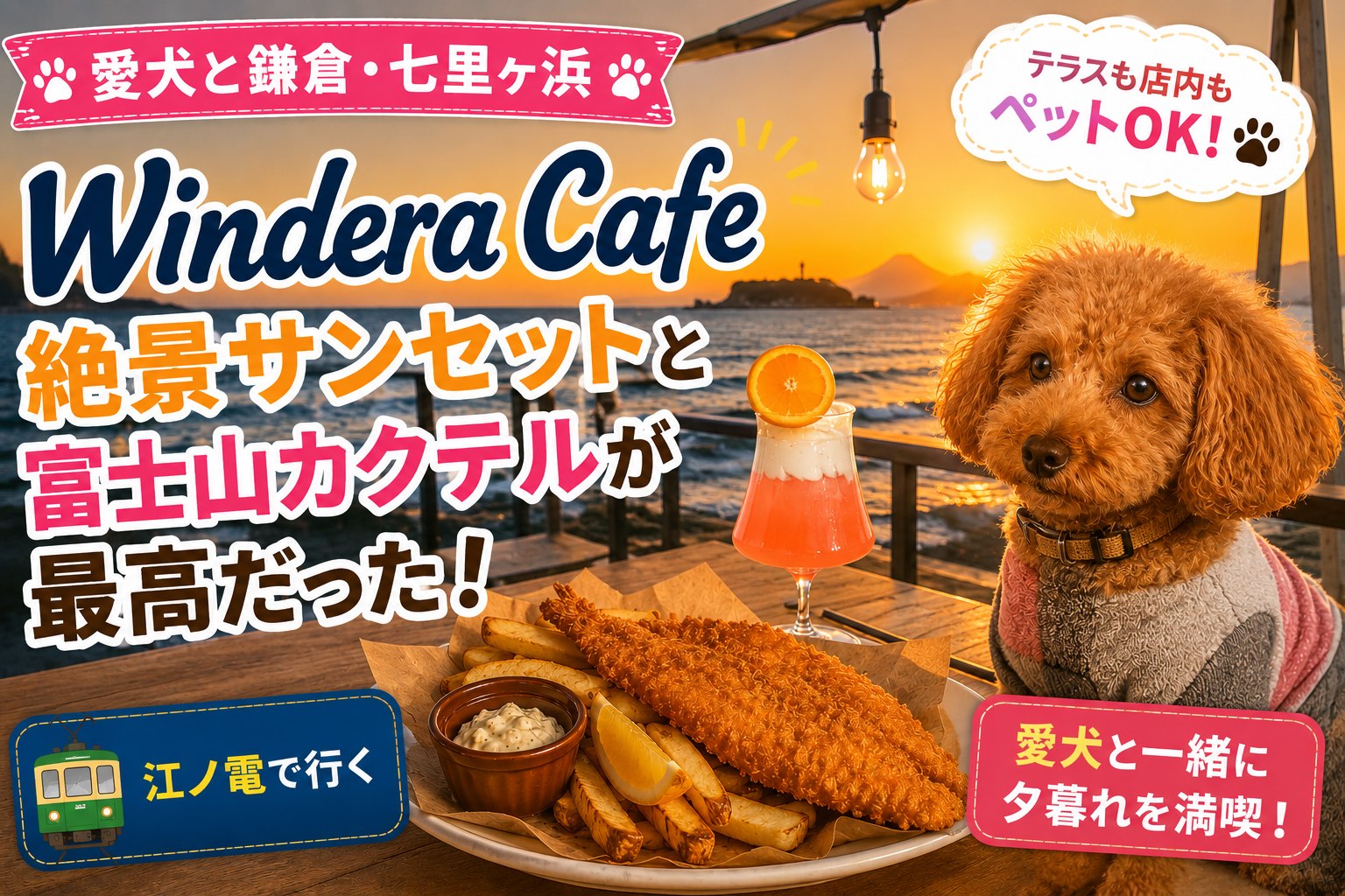 愛犬と行く七里ヶ浜のWindera Cafeレポ